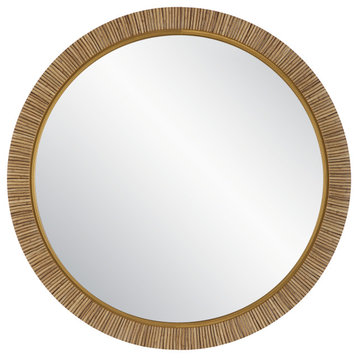 Beautiful 30" round mirror will put the finishing touch