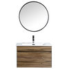 The Ivy Single Bathroom Floating Vanity, Vine, 30"