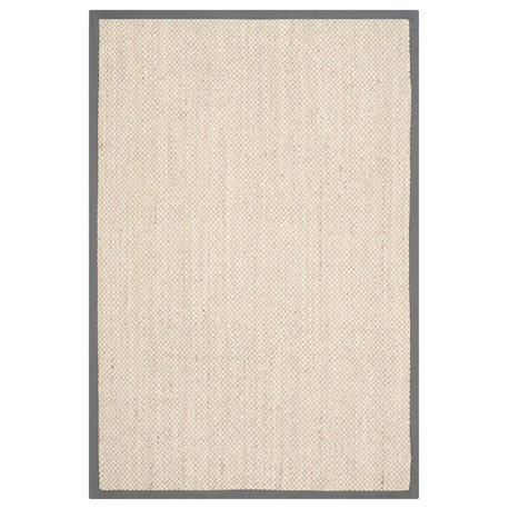 Safavieh Natural Fiber Collection NF443 Rug, Marble/Grey, 4' X 6'