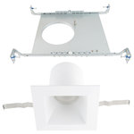 WAC Lighting - Blaze LED 6" Recessed Light Frame-in Kit 5-CCT, White, Square New Construction - Blaze is a powerful high efficiency 6in recessed downlight with an easy connect electrical box for simple installation. The universal input driver (120v-240v-277v) is fully concealed inside the electrical box and dimmable to 5% using a TRIAC or ELV dimmer. Features a 5-CCT color temperature selectable switch with options ranging from 2700K-3000K-3500K-4000K-5000K. Blaze is available in round or square as new construction or remodel with all options IC-Rated and Airtight. A frame-in kit is included with the new construction version, but can also be purchased separately (R6DRDN-FRAME). Wet location listing for indoor and outdoor applications or in showers.