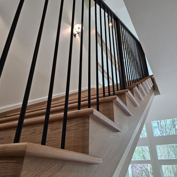 Project #119 | White Oak Staircase with Stacked Bullnose Detail