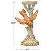 Bird and Tree Pillar Candle Holder, Multicolor