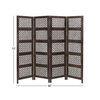 Traditional Brown Wooden Room Divider Screen 34010