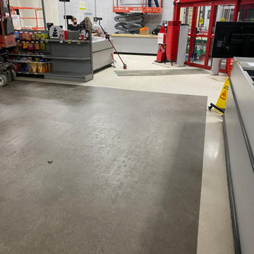 Staples Renovation; mix of mudding, taping, flooring, and painting