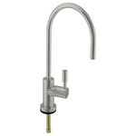 Westbrass - Contemporary 11" Cold Water Dispenser In Satin Nickel - The Westbrass Contemporary, 11 in. pure water dispenser with single handle, 1/4-turn ceramic disc,  is a stylish and functional addition to any kitchen. Hook up to a water filter, instant water chiller or even directly to your cold tap to provide a simple, easy-to-use water delivery system. Available in a variety of decorative finishes, this item is sure to complement your existing fixtures.