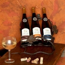 Wrought Iron Wine Bottle Easel - Wine Racks