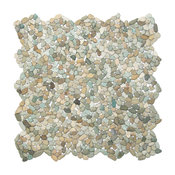 12"x12" Mini Sea Green Pebble Tile