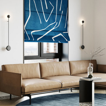 Blue Line Roman Shades, Roman blinds, window treatments