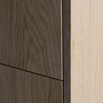 European Oak with oblong insert handles