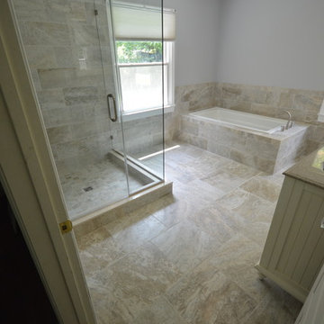 2 bathrooms become 1 Grand master bath with walk in closet