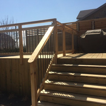Patio bois traité et piscine