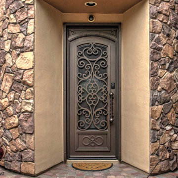 Bristol Arch in Square Iron Entry Door
