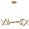 Munich Dimmable Integrated LED Horizontal Chandelier, Light Wood, Smart Dimmer Included
