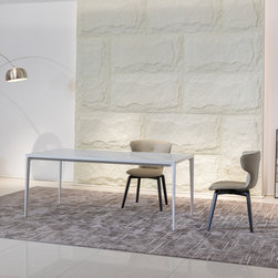 Minimalist Table &ndash; Innovation S - Calacatta Oro / White - Dining Tables