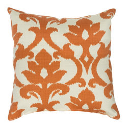 Essentials by DFO - Tangerine Basalto Outdoor Pillow, 18"x18" - Outdoor Cushions And Pillows