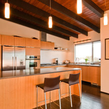 kitchen open rafters