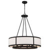 Crystorama BRY-8008-BF 8 Light Chandelier in Black Forged