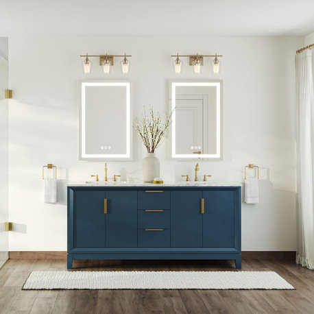 Elizabeth Bathroom Vanity, Monarch Blue, 72", Double Sink