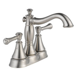 Delta Cassidy Two Handle Centerset Lavatory w/ Metal Pop-Up - Bathroom Sink Faucets