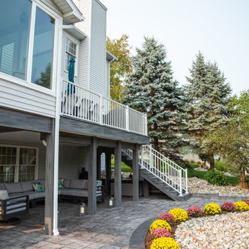 A Revitalized Outdoor Living Space for Over and Under Deck Enjoyment
