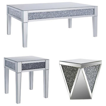 Home Square 3-Piece Set with Accent End Table & Accent Coffee Table & End Table