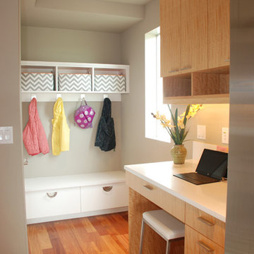 Vision Woodworks Seattle Modern Kitchen, Mud Room and Bathroom