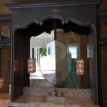 Custom Handcrafted French Parisian Bathroom Vanity, Black