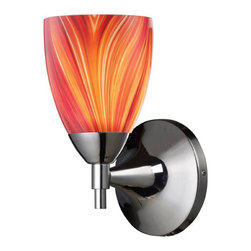 Elk - Celina 1-Light Sconce, Polished Chrome and Multi Glass - Wall Sconces