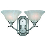 Door Corner - Dover Series Satin Nickel Interior Lighting Collection, 2-Light Wall Sconce - Finish: Satin Nickel