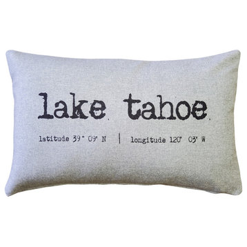 Lake Tahoe Gray Felt Coordinates Pillow 12x19, with Polyfill Insert
