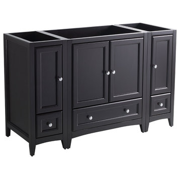 Oxford 54" Bathroom Cabinet, Espresso, Without Top and Sink