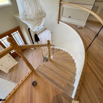 Refinishing Hardwood Floor & Stairs in Northbrook, Illionois