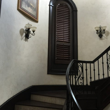 Stained Knotty Alder Custom Plantation Shutters
