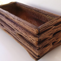 12" x 24" Sagauro Cactus skeleton closed corner planter box - Products
