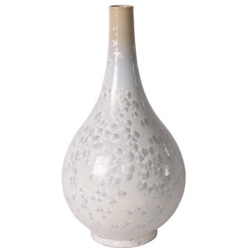 Vase Crystal Shell Long Neck Colors May Vary White Variable H
