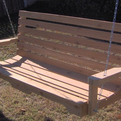 Country Style Cedar Swing - Patio Furniture And Outdoor Furniture