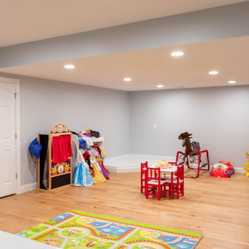 Basement Renovation with Play Area and Kitchenette