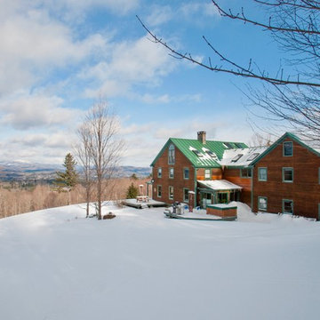 Post and Beam Farmhouse on a Hilltop in Vermont's Mad River Valley