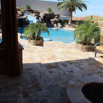 Arizona Swimming Pool and Grotto Designed by Build Your Own Pool