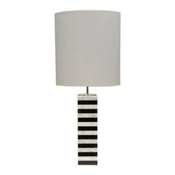 Worlds Away Mason Marble Table lamp - Table Lamps