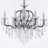Baroque Iron and Crystal Chandelier