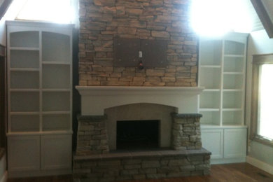Living room - traditional living room idea in Wichita