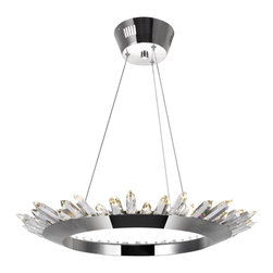 CWI Lighting - Led Up Chandelier With Polished Nickel Finish - Chandeliers