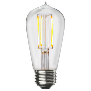 LED Filament Edison Style Bulb, 60 Watt Equal, Clear, 3000K, 7 Watt, 800LM