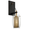 Dunbar by Brian Thomas 1-Light Wall Sconce in Warm Brass with Bronze Accents