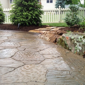 Backyard Brick Paver Patio with Fire Pit in Warsaw, IN
