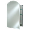 Arch Top Frameless Medicine Cabinets, 24"x35", Right Hinge