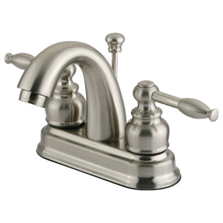 Kingston Brass 4" Centerset Bathroom Faucet, Brushed Nickel