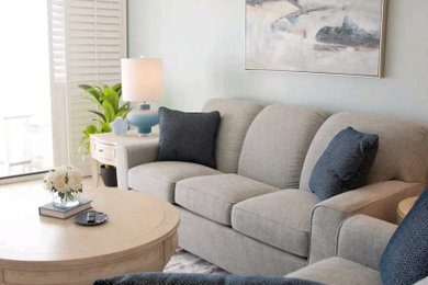 Inspiration for a coastal living room remodel in Other