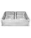 Percy 32" Farmhouse Stainless Steel Double Bowl Kitchen Sink, Brushed